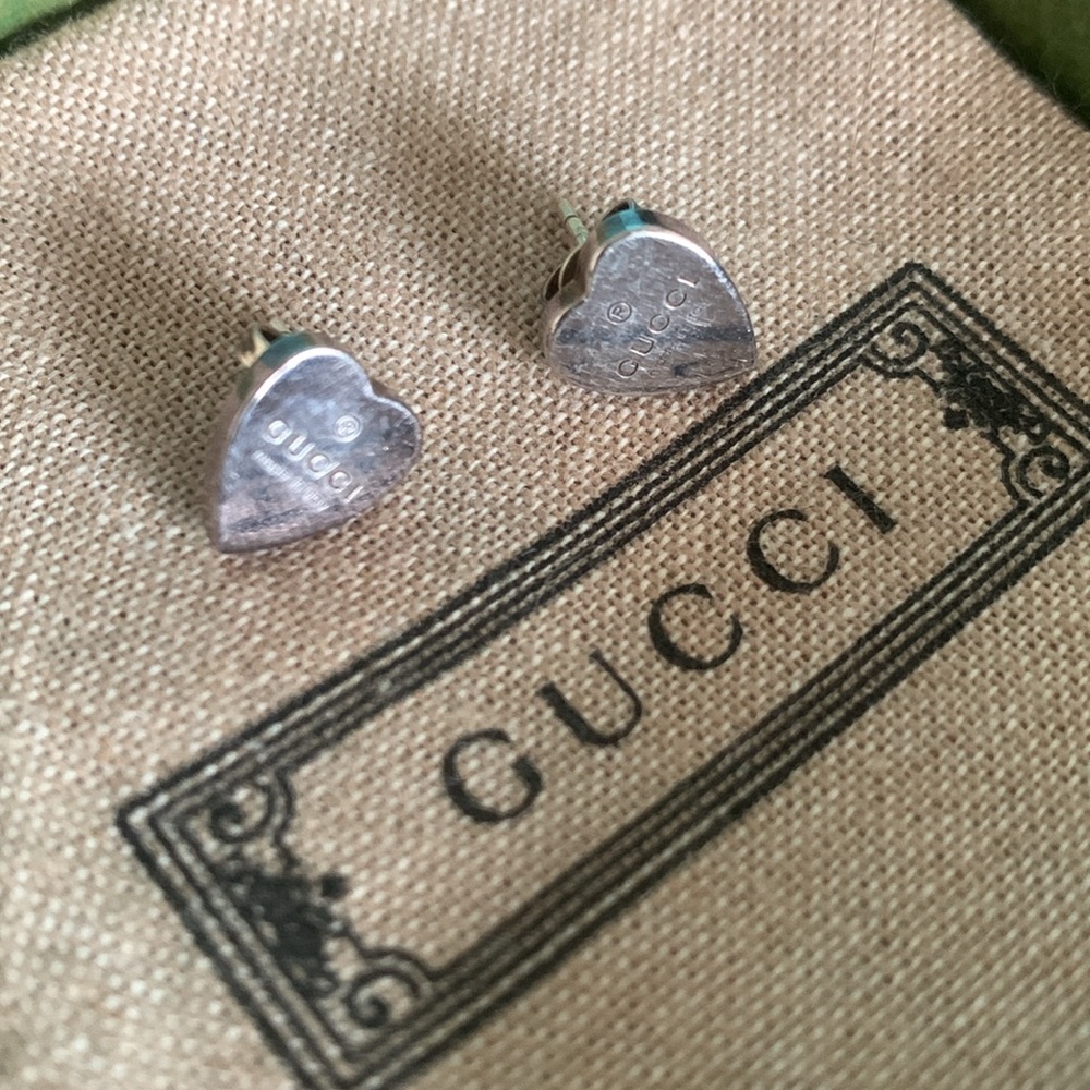 Gucci silver heart earrings - Picture 3 of 3